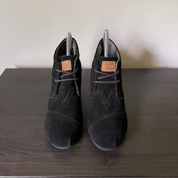 Toms black wedge shoes size 7 - Picture 1 of 5